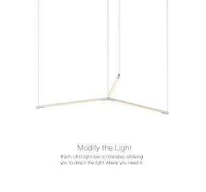 Koncept Z-Bar Pendant Trio LED Ceiling Lamp (ZBP-TR)
