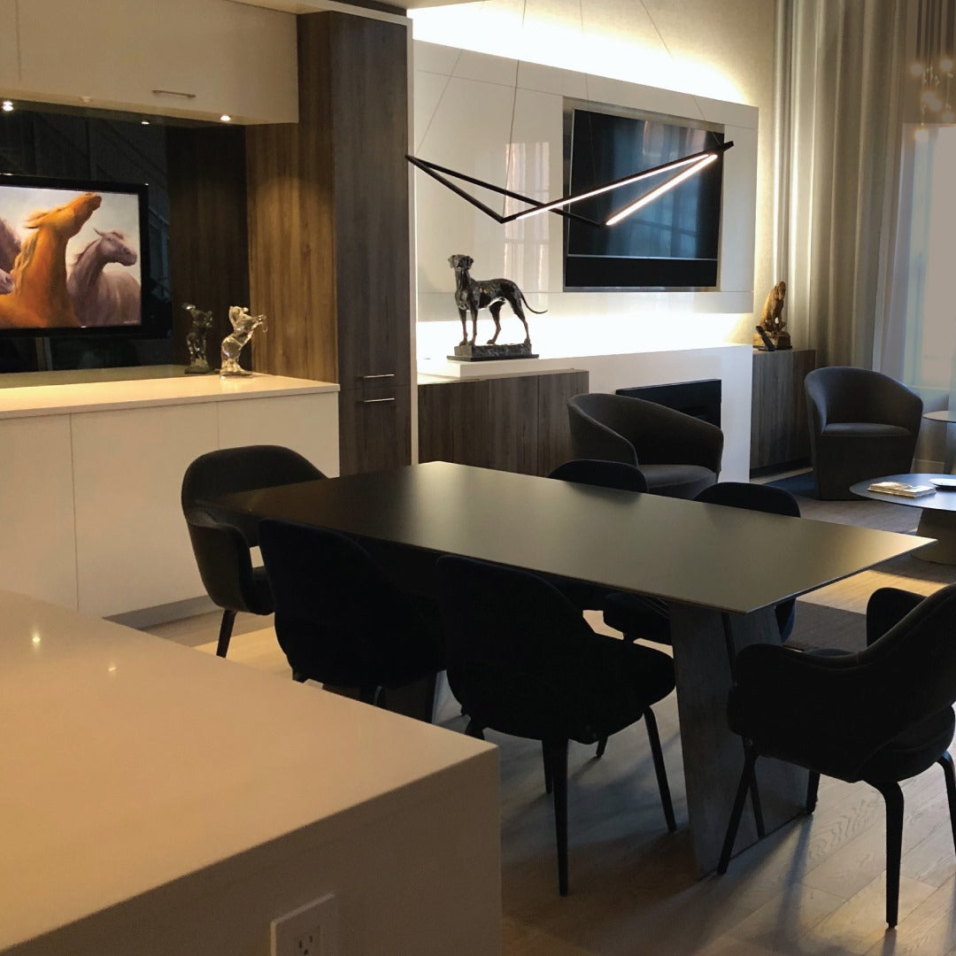 Z-Bar Pendant Bird at dining area