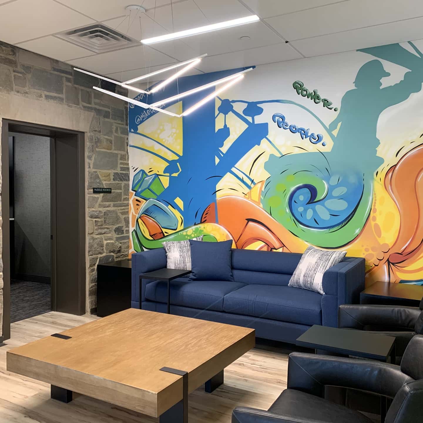 Z-Bar Pendant Bird at lounge area of central hudson