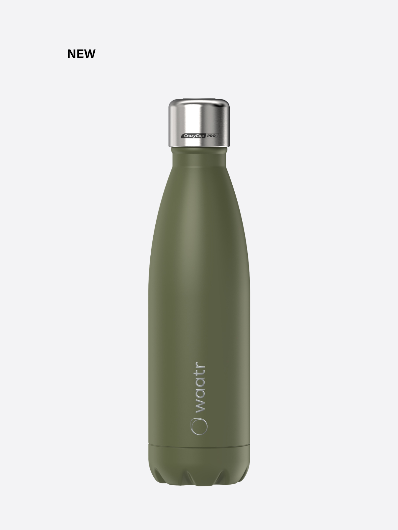 Waatr CrazyCap Pro UV Water Purifier Bottle - Kale