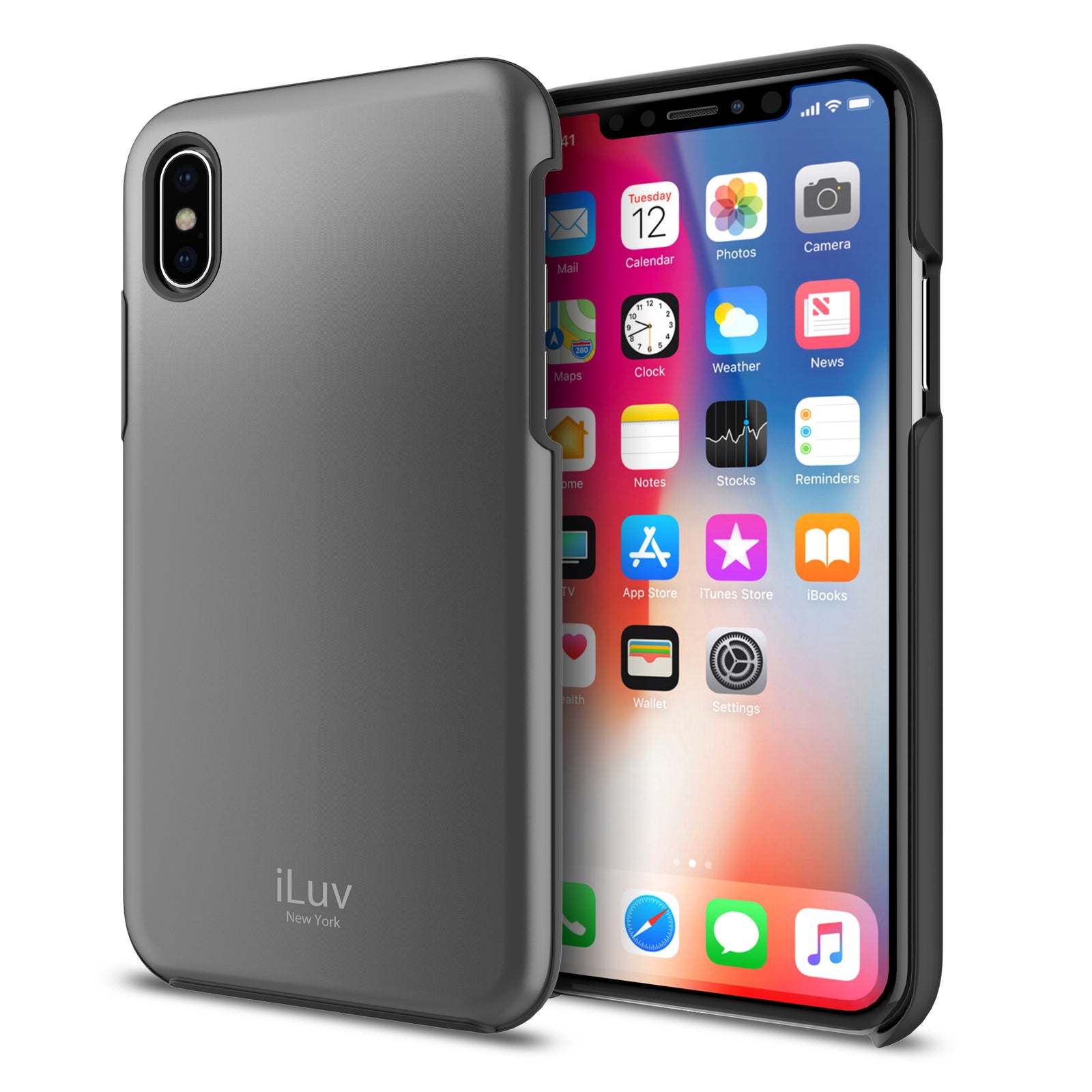 iLuv AIXMETF - iPhone X Case METAL-FORGE Triple Layer