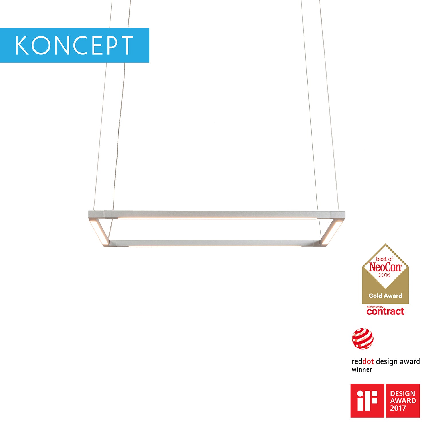 Koncept Z-Bar Pendant Square LED Ceiling Lamp (ZBP-S)