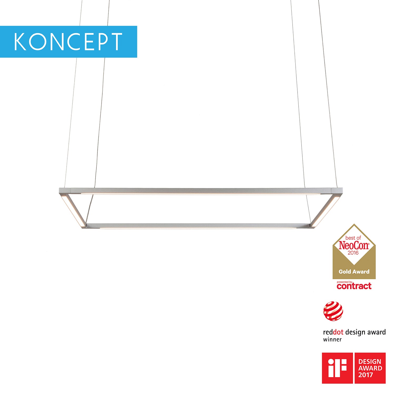 Koncept Z-Bar Pendant Square LED Ceiling Lamp (ZBP-S)